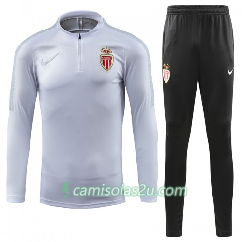 AS Monaco Sweat de Treino Conjunto Branco 2018/19 AS Monaco Sweat de Treino Conjunto Branco 2018/19